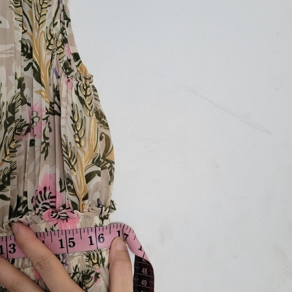 Anthro Plenty by Tracy Reese Floral Terraced Garden Pleated Layered Dress Medium - Picture 11 of 16